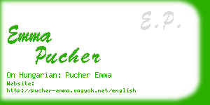 emma pucher business card